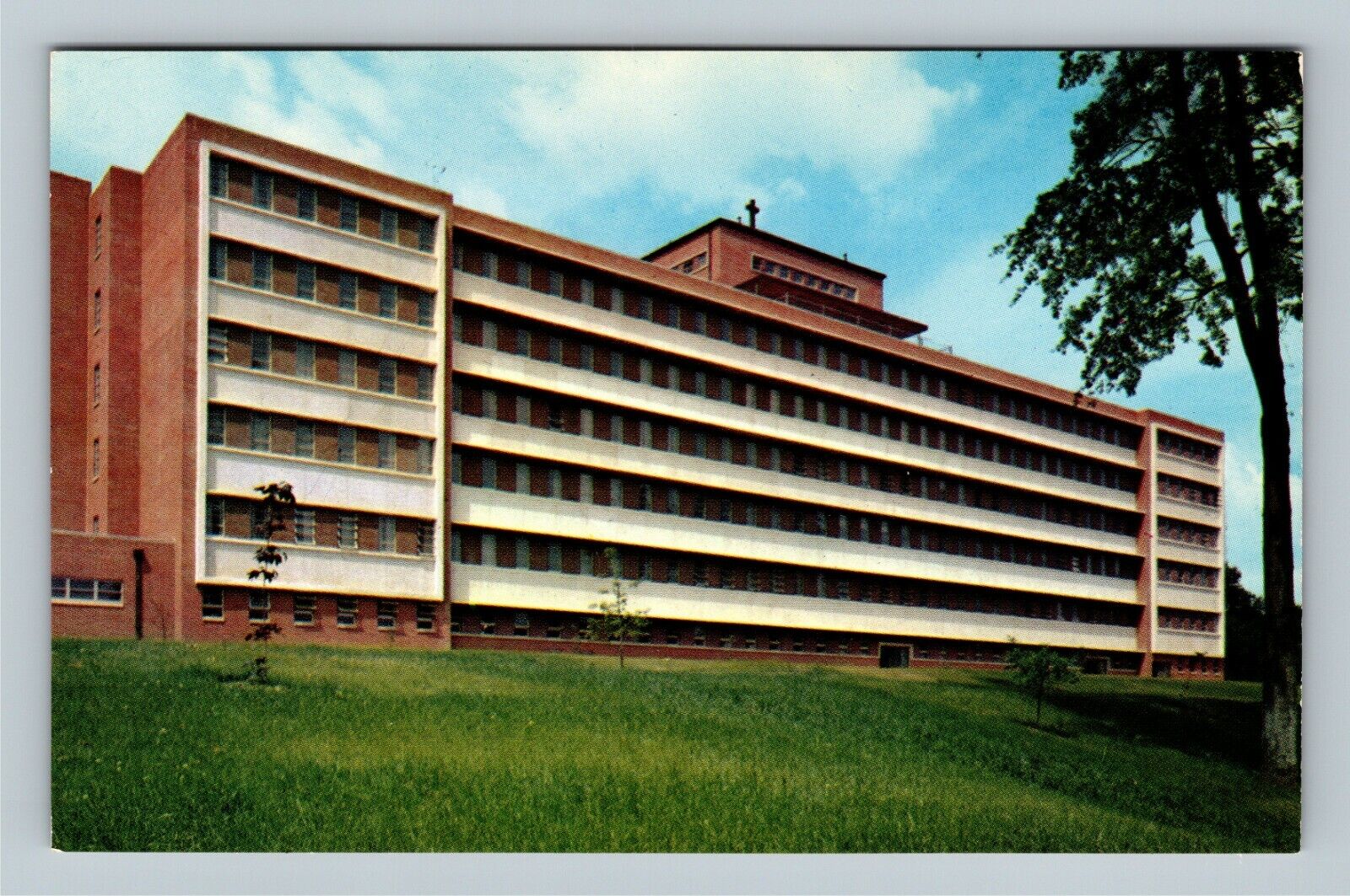 Vicksburg MS Sisters Mercy Hospital Street View Mississippi Vintage Postcard