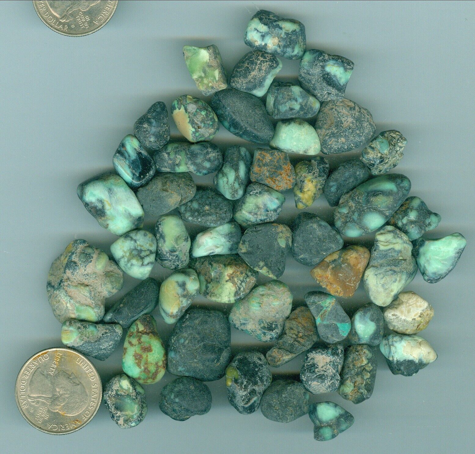 121 Grams of Natural American New Lander Mine Turquoise Rough Nevada Turquoise