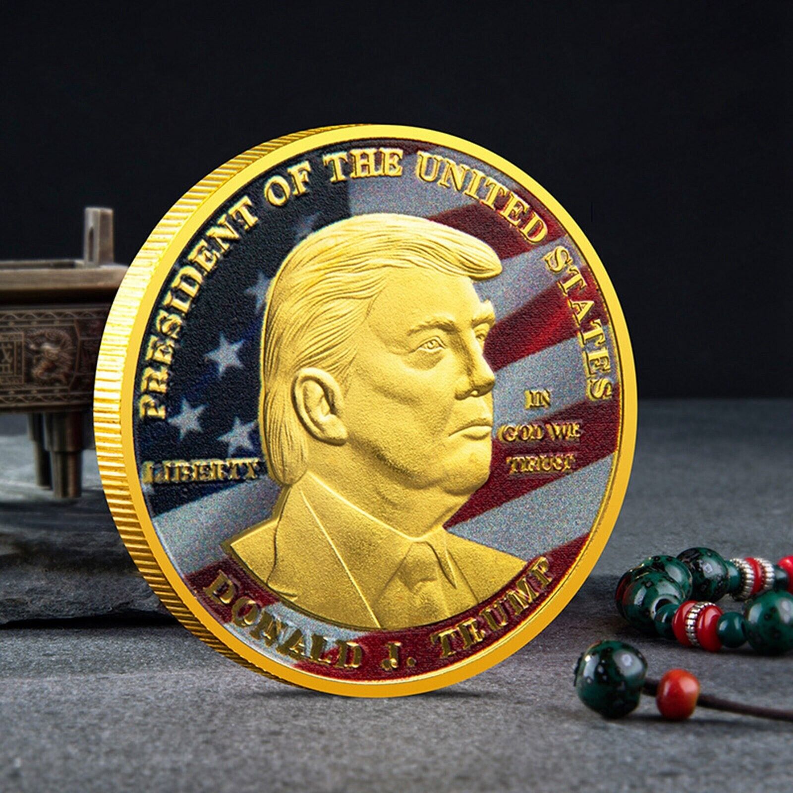 2024 President Donald Trump Commemorative Coin Take America Back Metal Coin Gold
