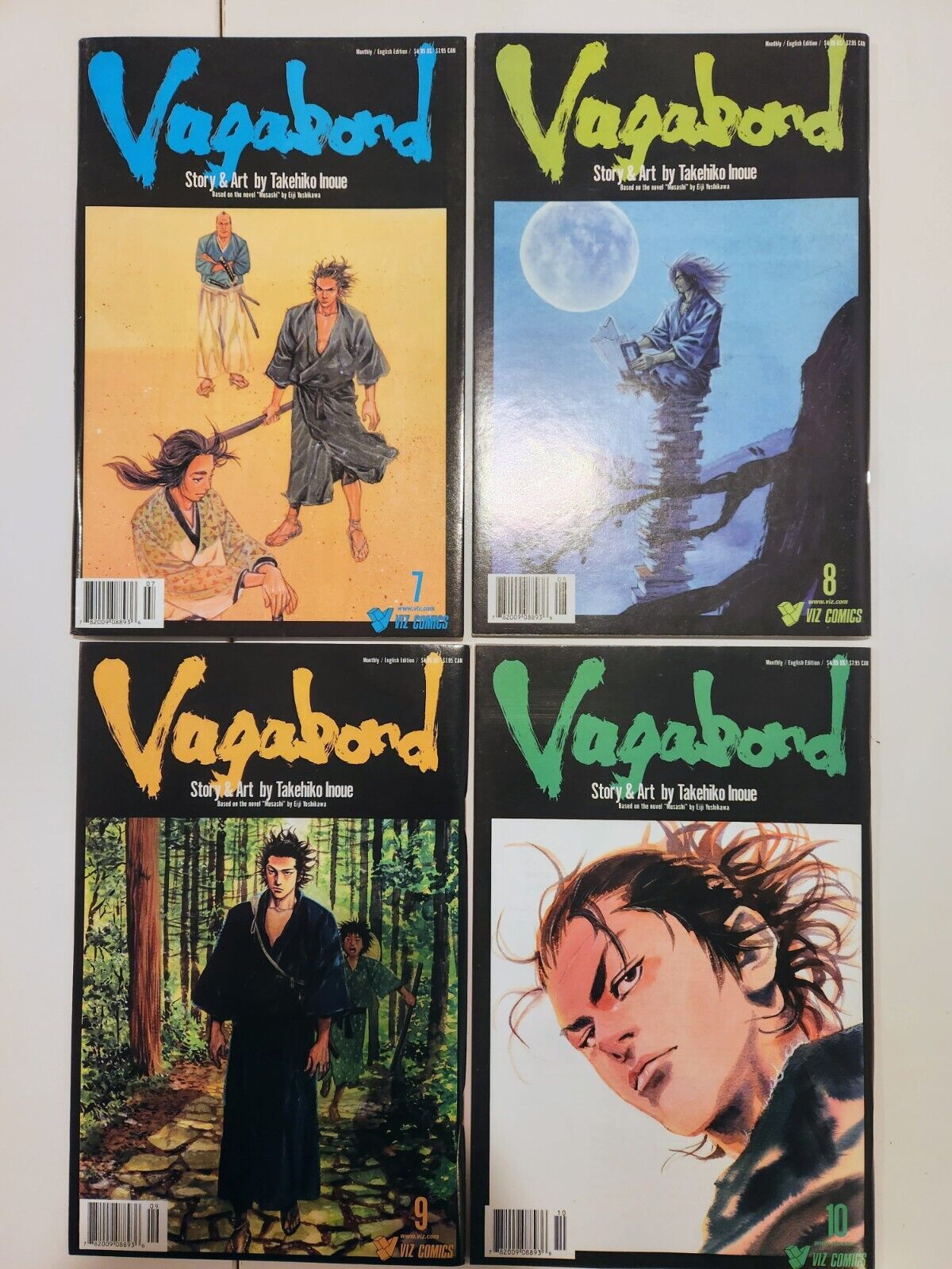 Vagabond Manga (Viz 2001) English Edition, #7-10, You Choose, Excellent Cond.