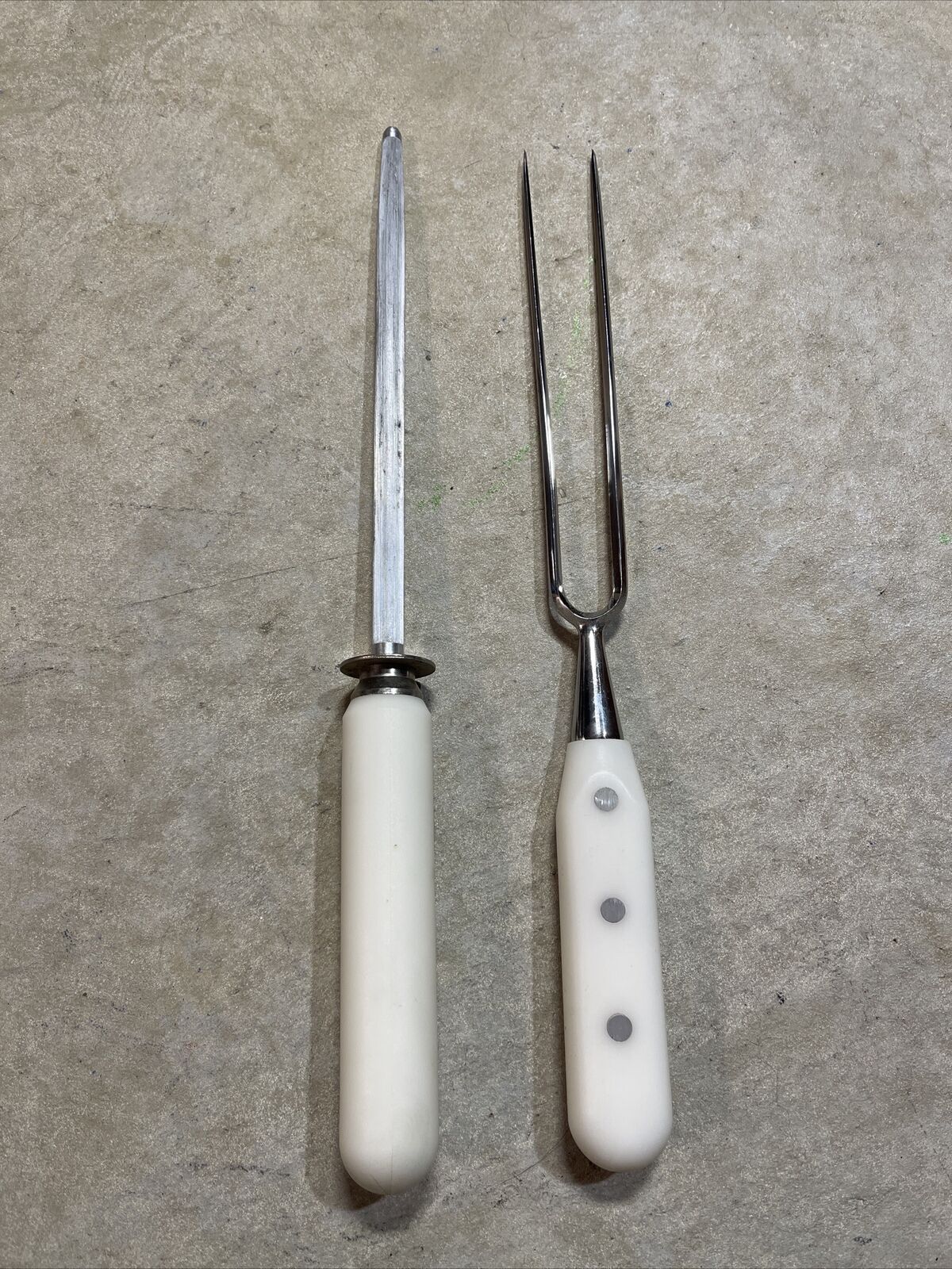 Vintage CP France 13” Knife Sharpener And Carving Fork. Good Condition.