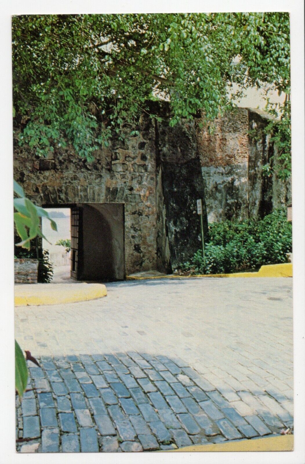 Vintage Old Main Gate to City Puerto Rico PR Chrome 1960s Unposted Postcard
