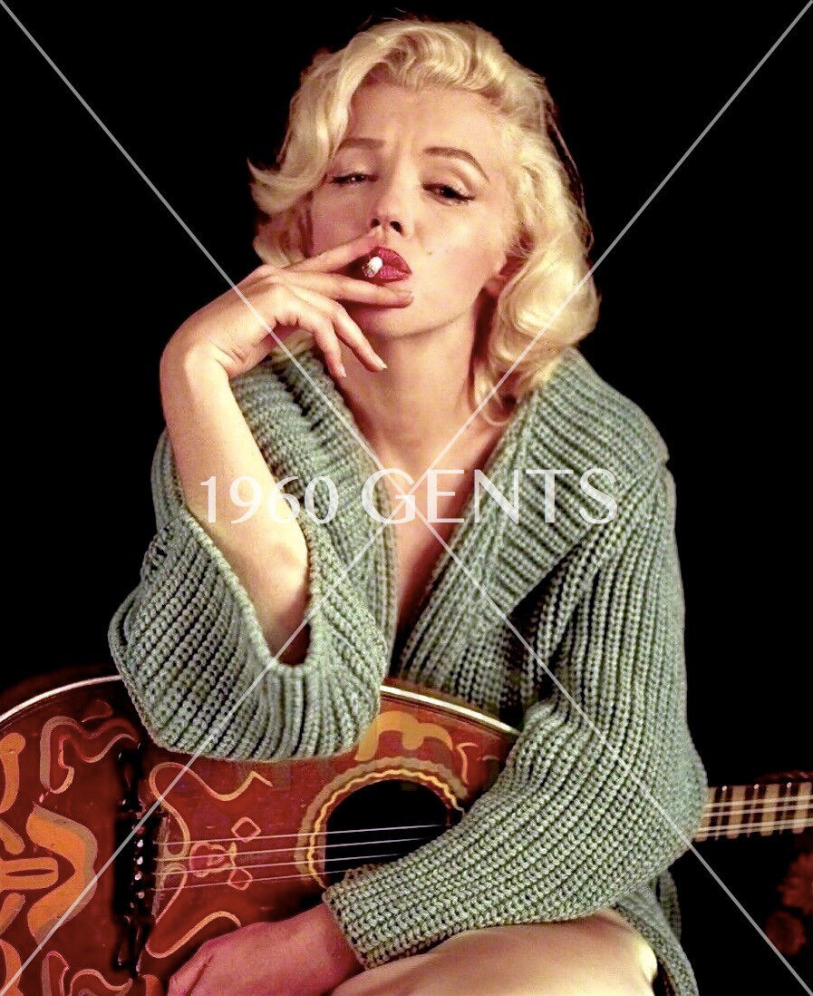 1950s Color Photo Print Blonde Playboy Playmate Marilyn Monroe 53 RARE