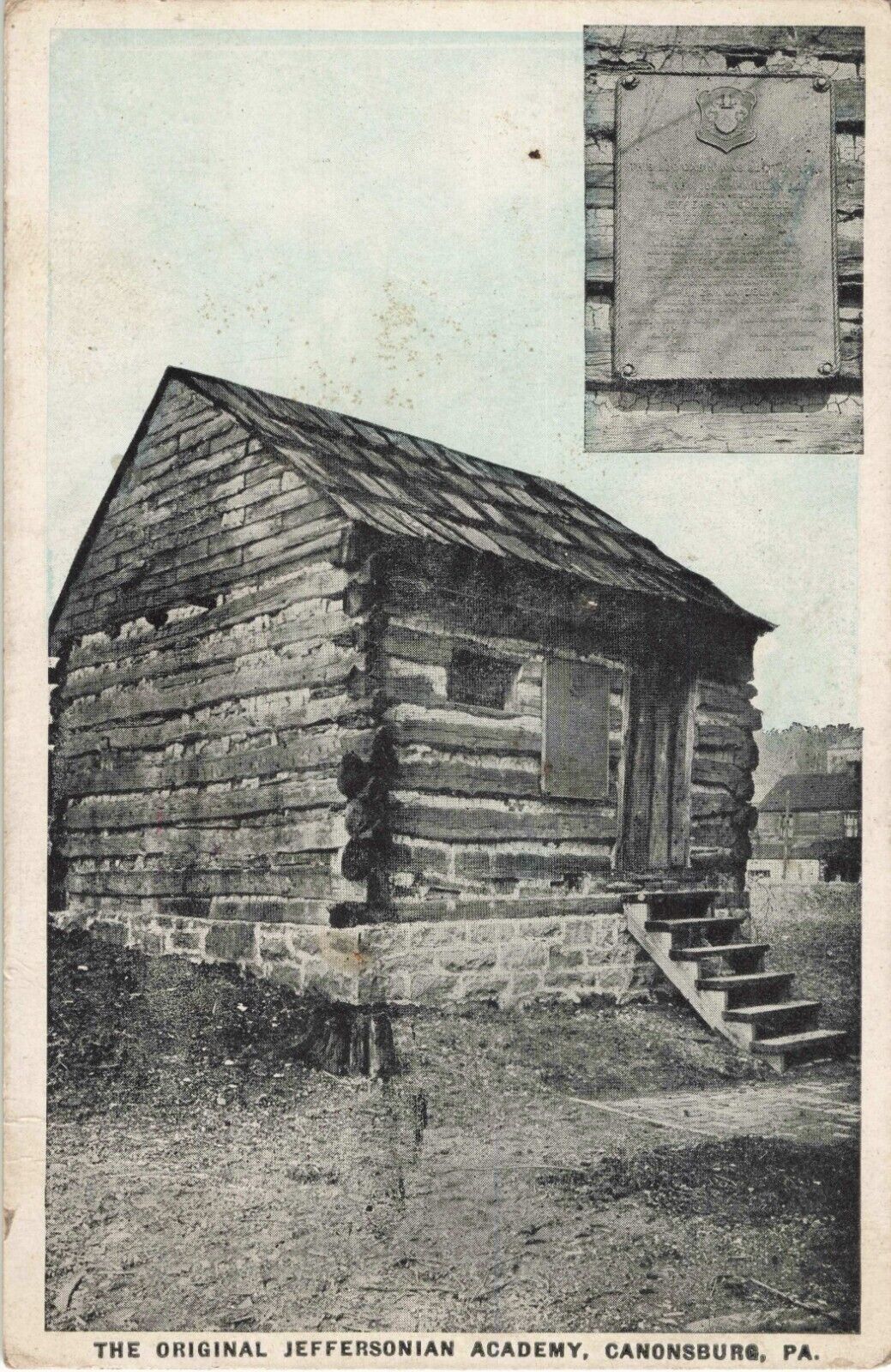 The Original Jeffersonian Academy Canonsburg Pennsylvania PA 1920 Postcard