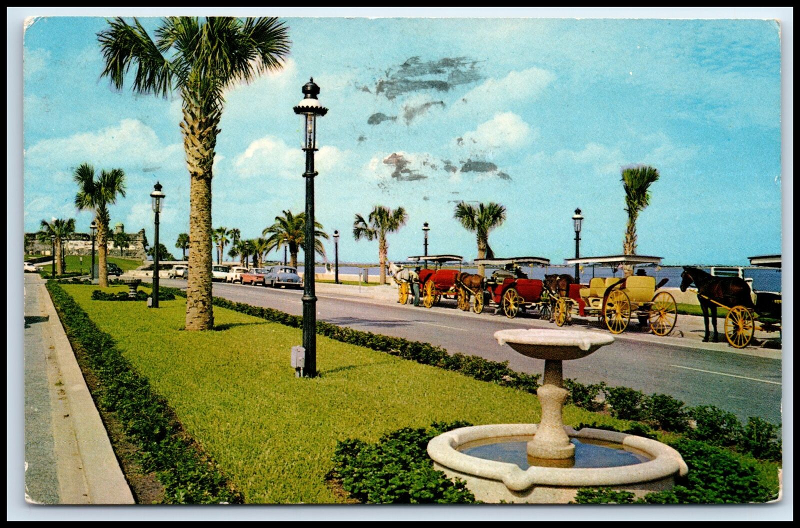 Postcard Sightseeing Carriages Posted St. Augustine FL P42