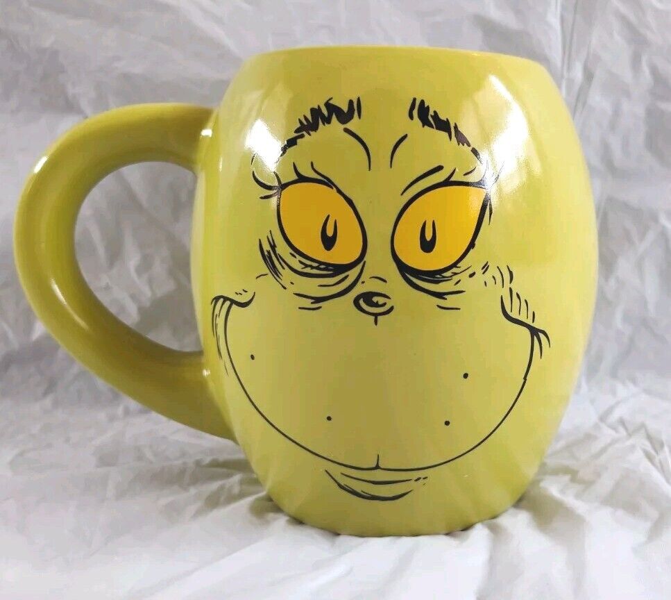 Dr. Seuss The Grinch Naughty Nice 2 sided Large Ceramic Coffee Mug