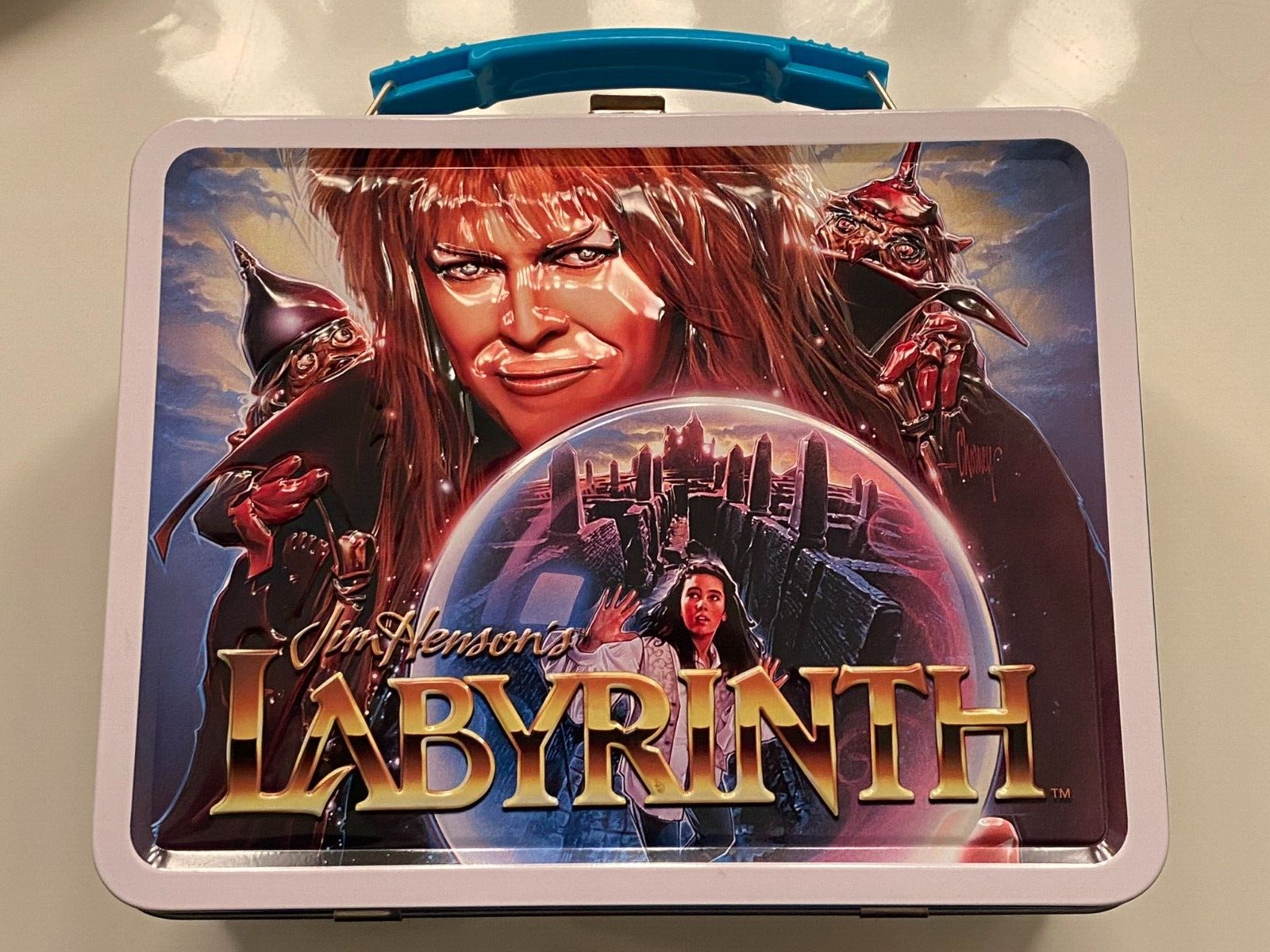 Jim Henson\'s Labyrinth Metal Tin Lunch Box Embossed David Bowie 8 5/8\