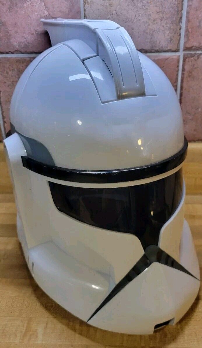 2008 Hasbro Star Wars Clone Storm Trooper Talking Voice Changer Helmet Costume 