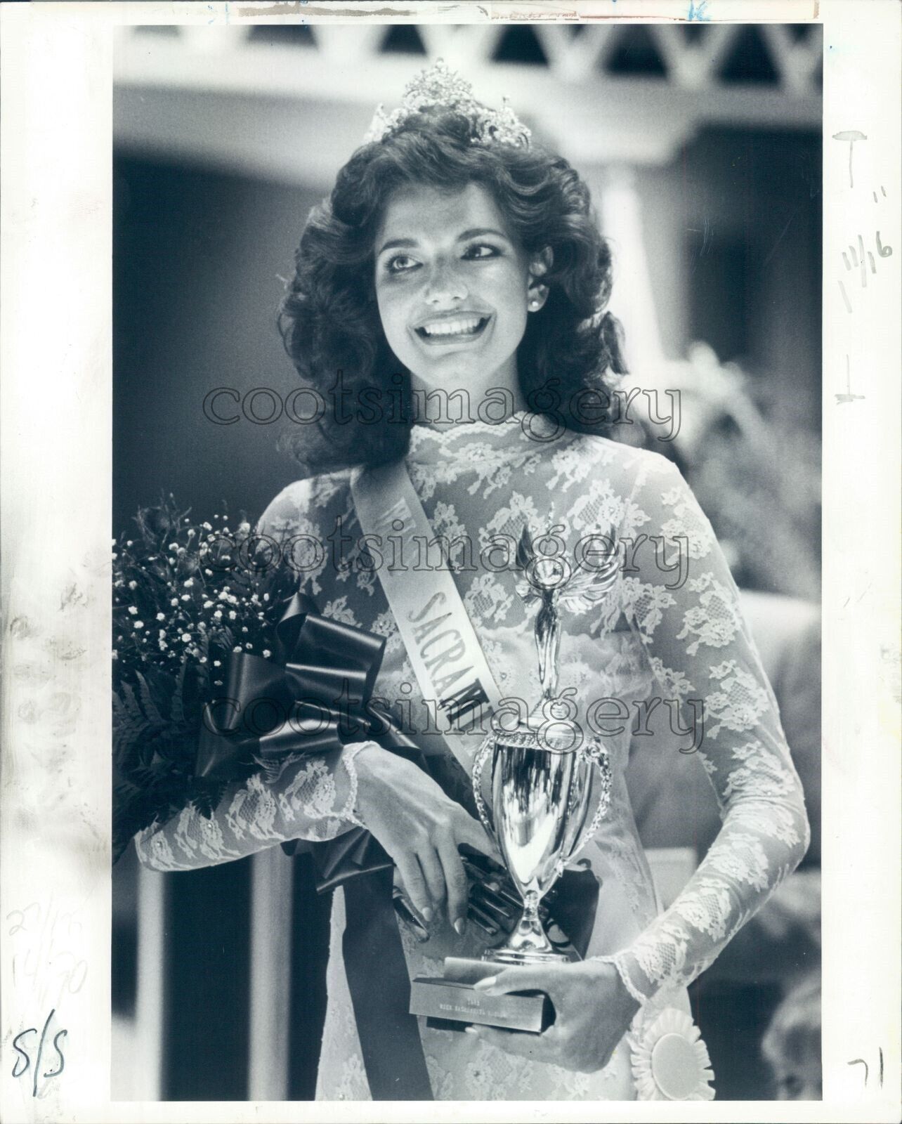 1983 Press Photo Pretty Crowned Miss Sacramento Deborah Moller 1980s