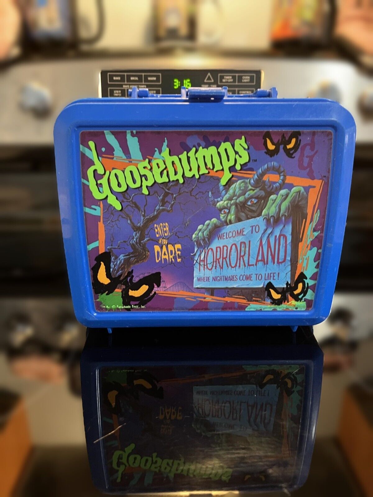 Vintage 1990s Goosebumps Plastic Lunchbox Welcome to Horrorland Made In USA