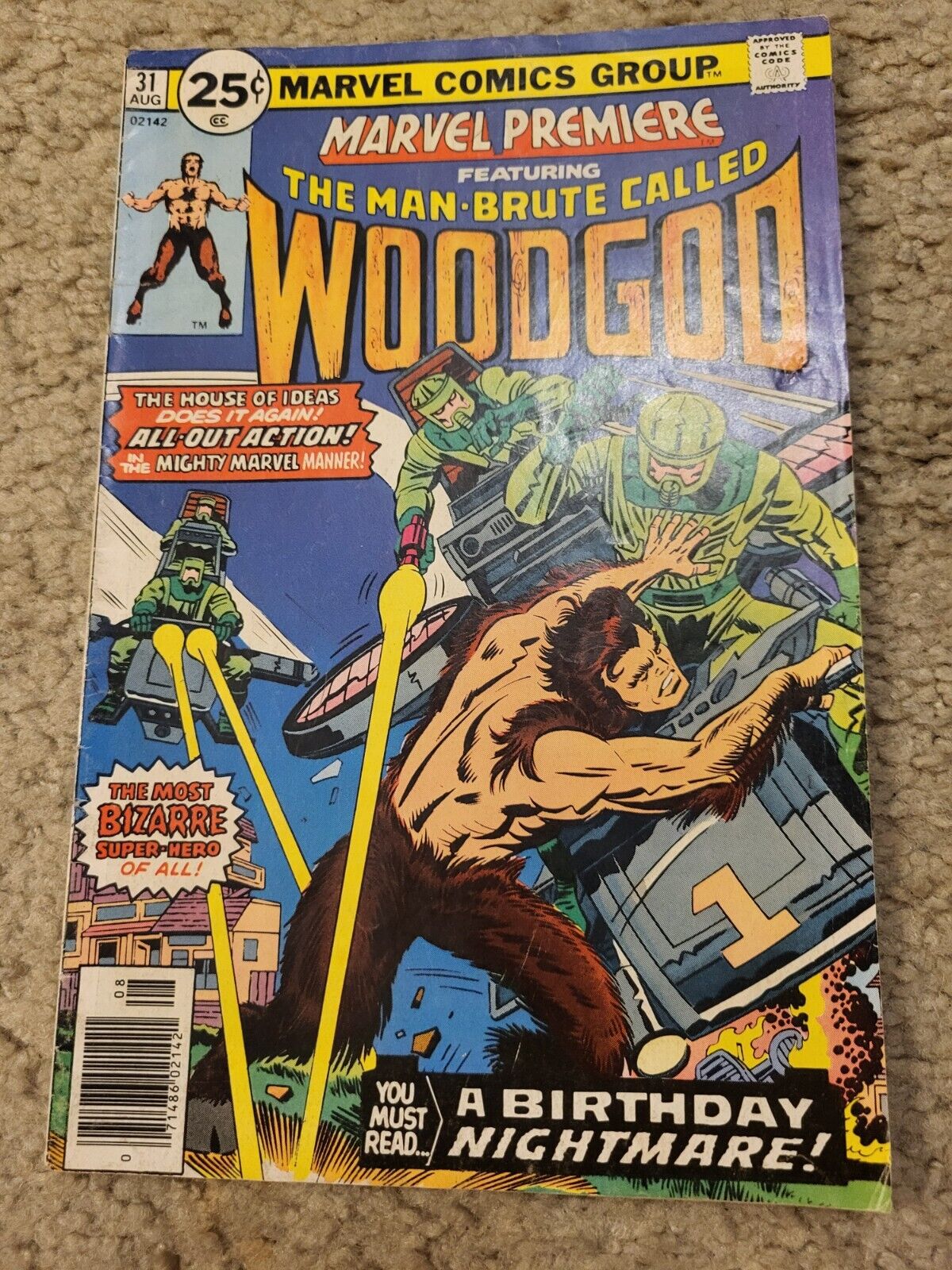 MARVEL PREMIERE 31 featuring THE MAN-BRUTE CALLED WOODGOD 1976