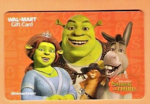 Collectible Walmart 2007 Gift Card - Shrek the Third - No Cash Value - VL3980