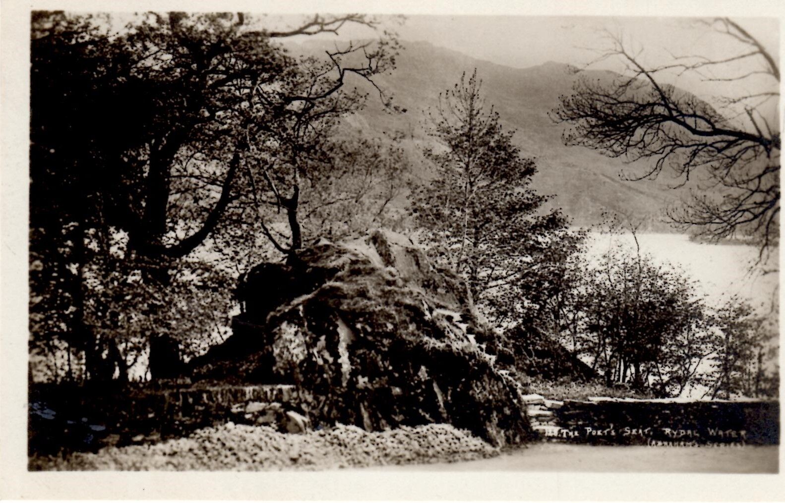 Antique Photograph Postcard  The Poet\'s Seat, Rydal Water Abraham\'s Series