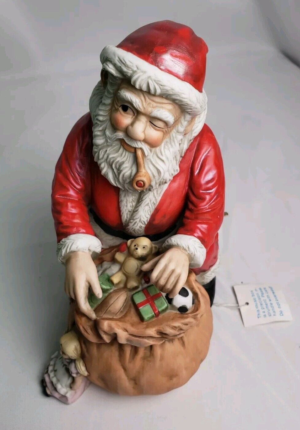 1993 Vintage Schmid Santa Sack Of Toys Music Box Plays Jingle Bells Shackman