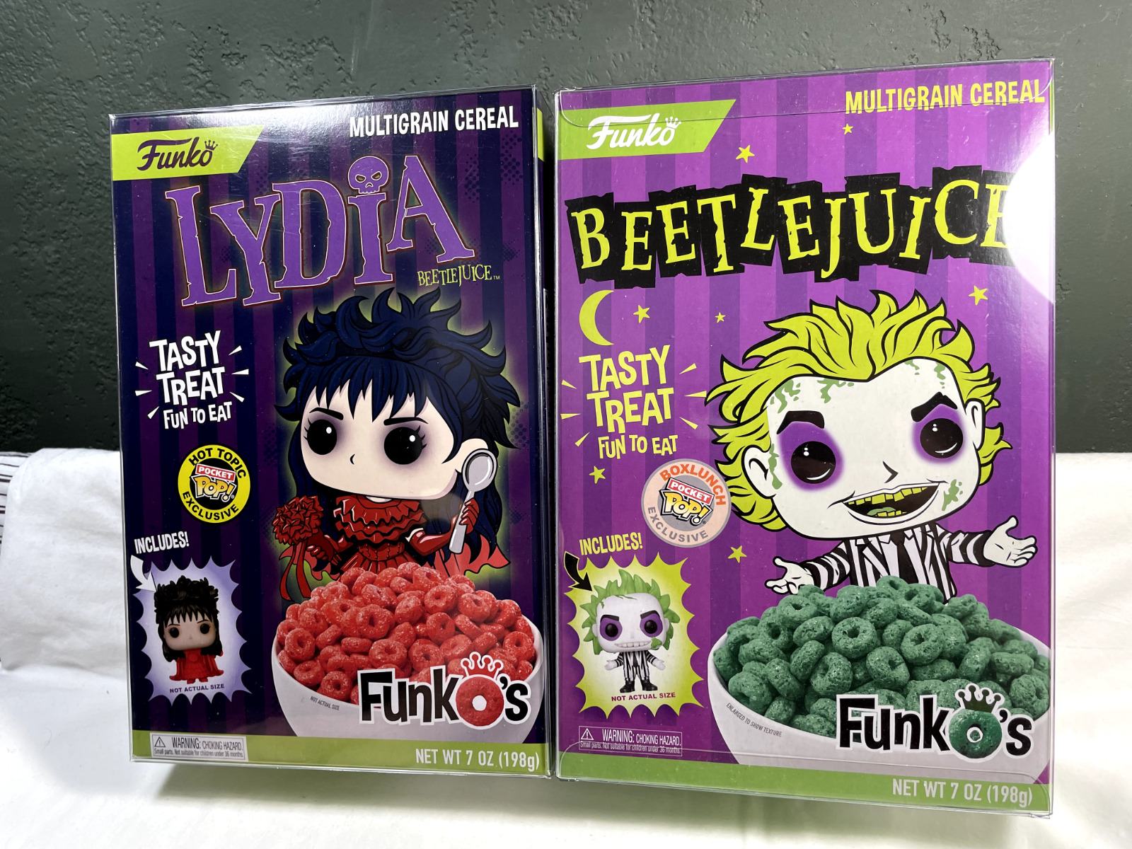 Funko POP Cereal-Beetlejuice-LYDIA & BEETLEJUICE- Hot Topic & Box Lunch  Excl.