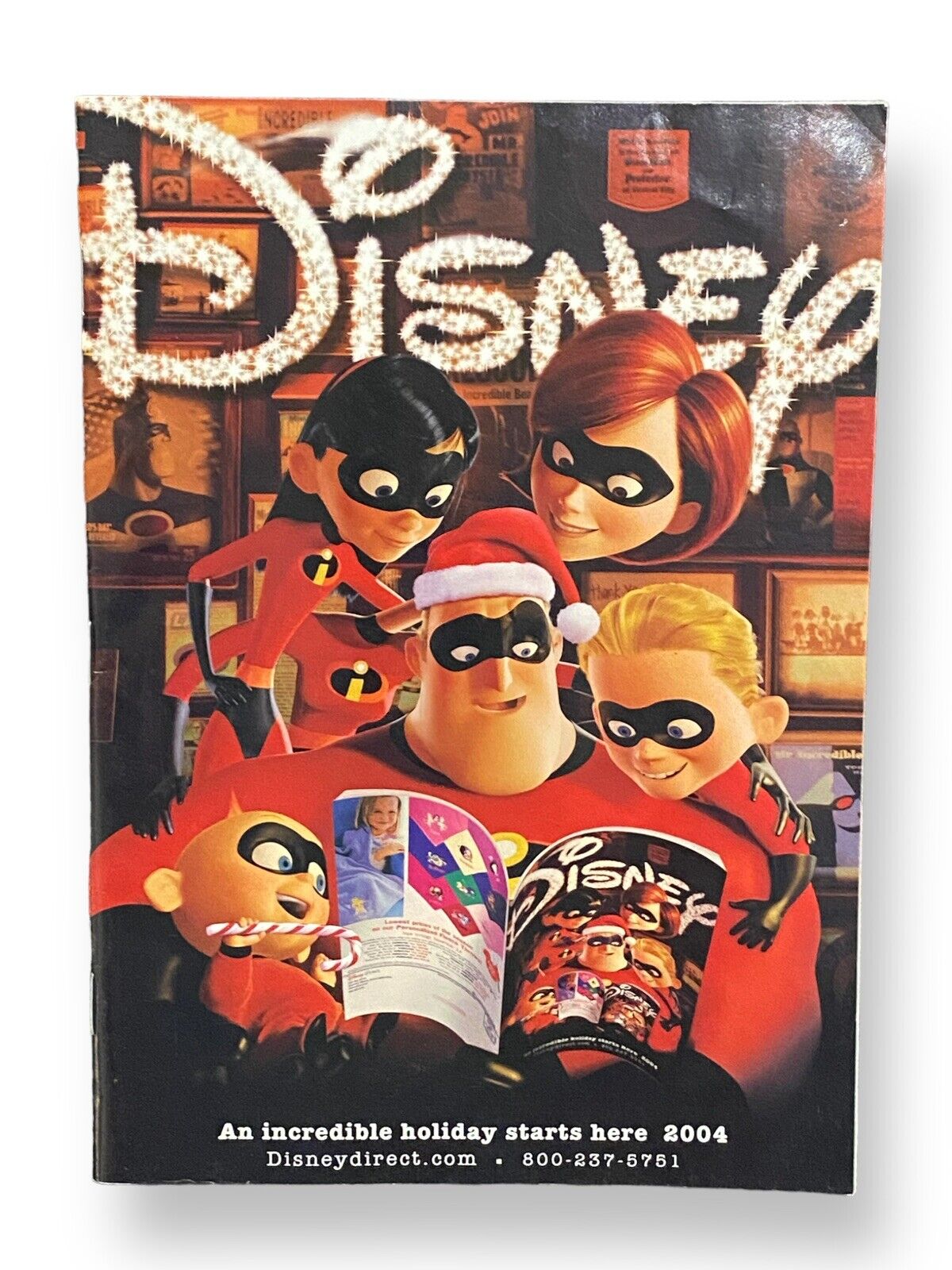 Disney Store Catalog Booklet 2004 Pixar The Incredibles Christmas Holiday Promo