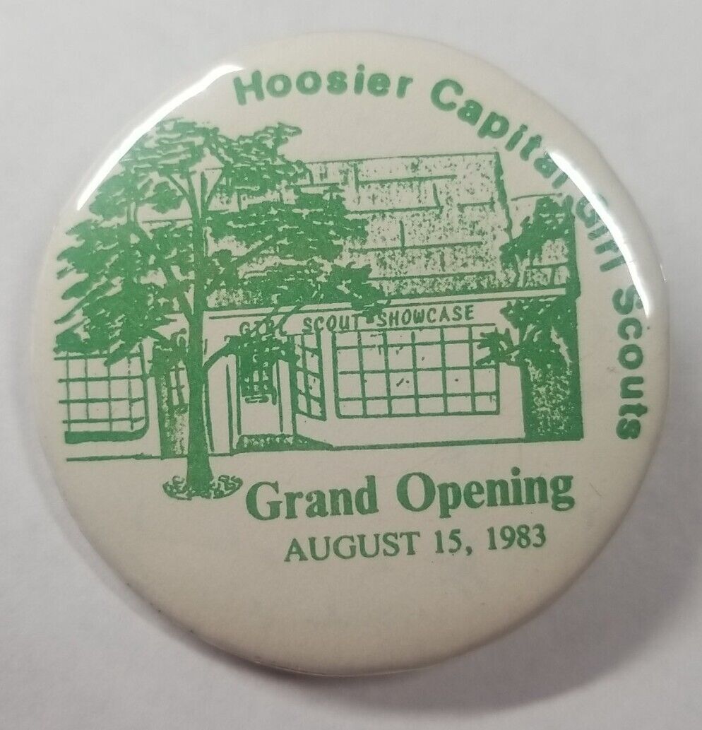 VTG Pin Girl Scouts Hoosier Capital 1983 Grand Opening Showcase Rare See Pics