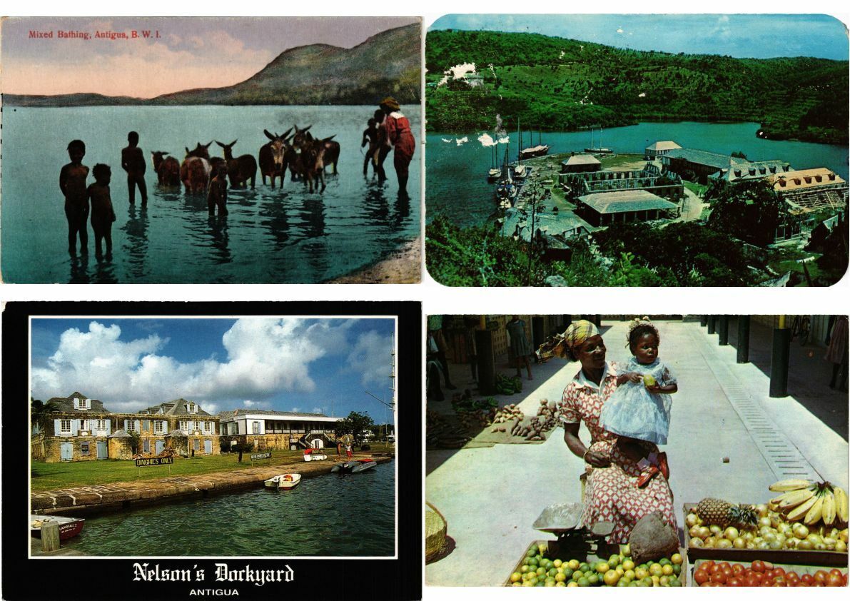 ANTIGUA BRITISH WEST INDIES CARIBBEAN 15 Vintage Postcards pre-1970 (L2681)