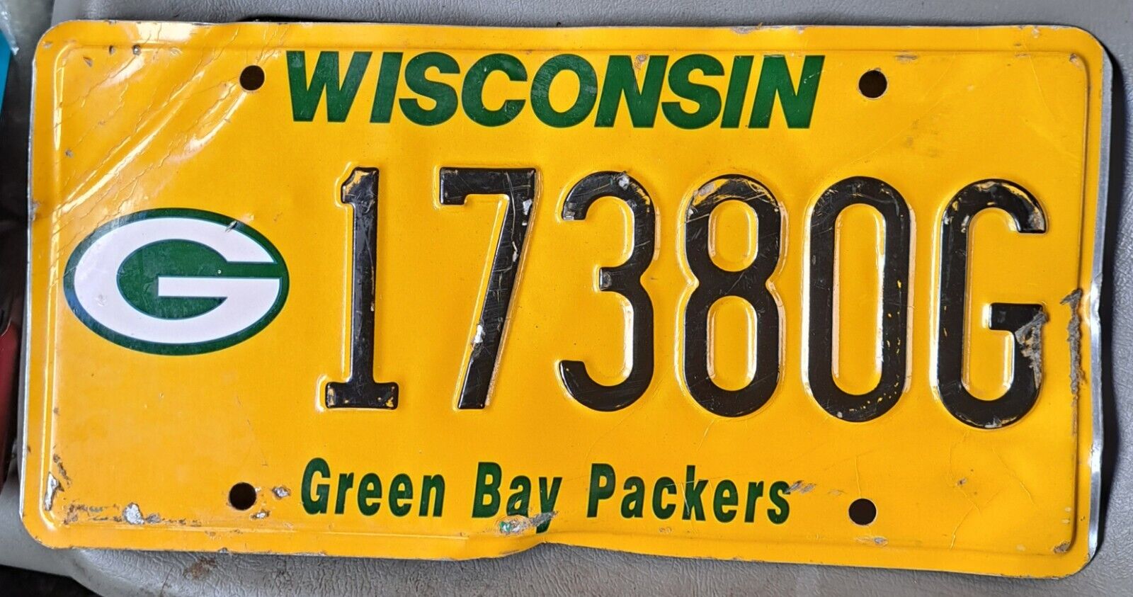 🟢🟡 VERY RARE WISCONSIN SPECIALTY LICENSE PLATE GREEN BAY PACKERS 🟢🟡 EXPIRED