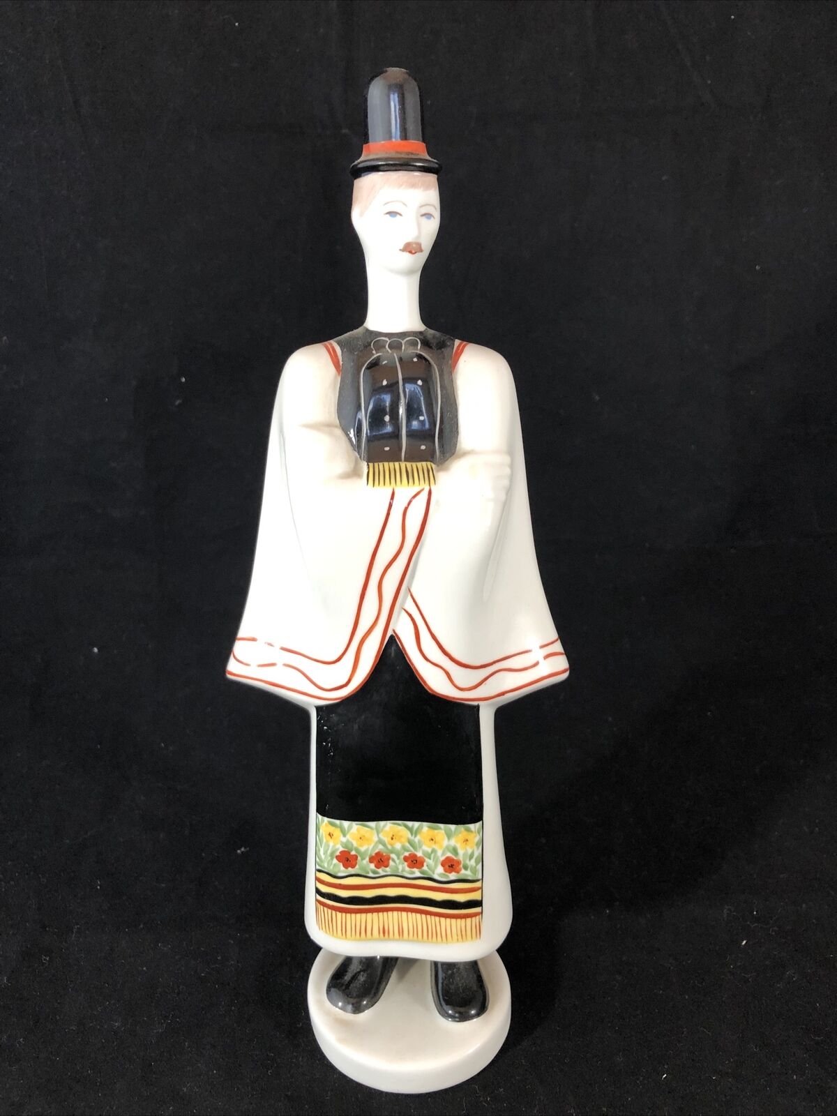 Vintage 10” Budapest Aquincum Porcelain Figure Man Hungarian Traditional Dress