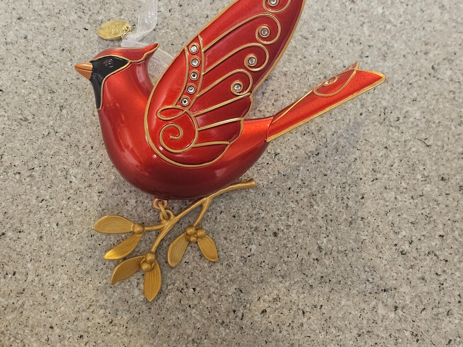 Hallmark Keepsake Ornament 2015 Ruby Red Cardinal METAL Beauty of Birds. CLEAN