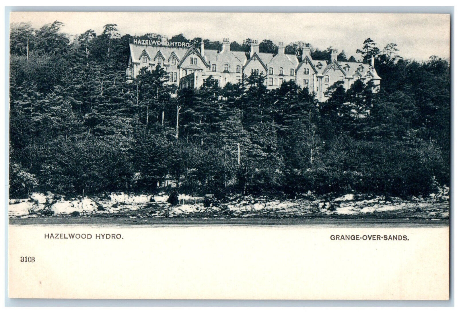 Grange-Over-Sands Cumbria England Postcard Hazelwood Hydro c1905 Antique