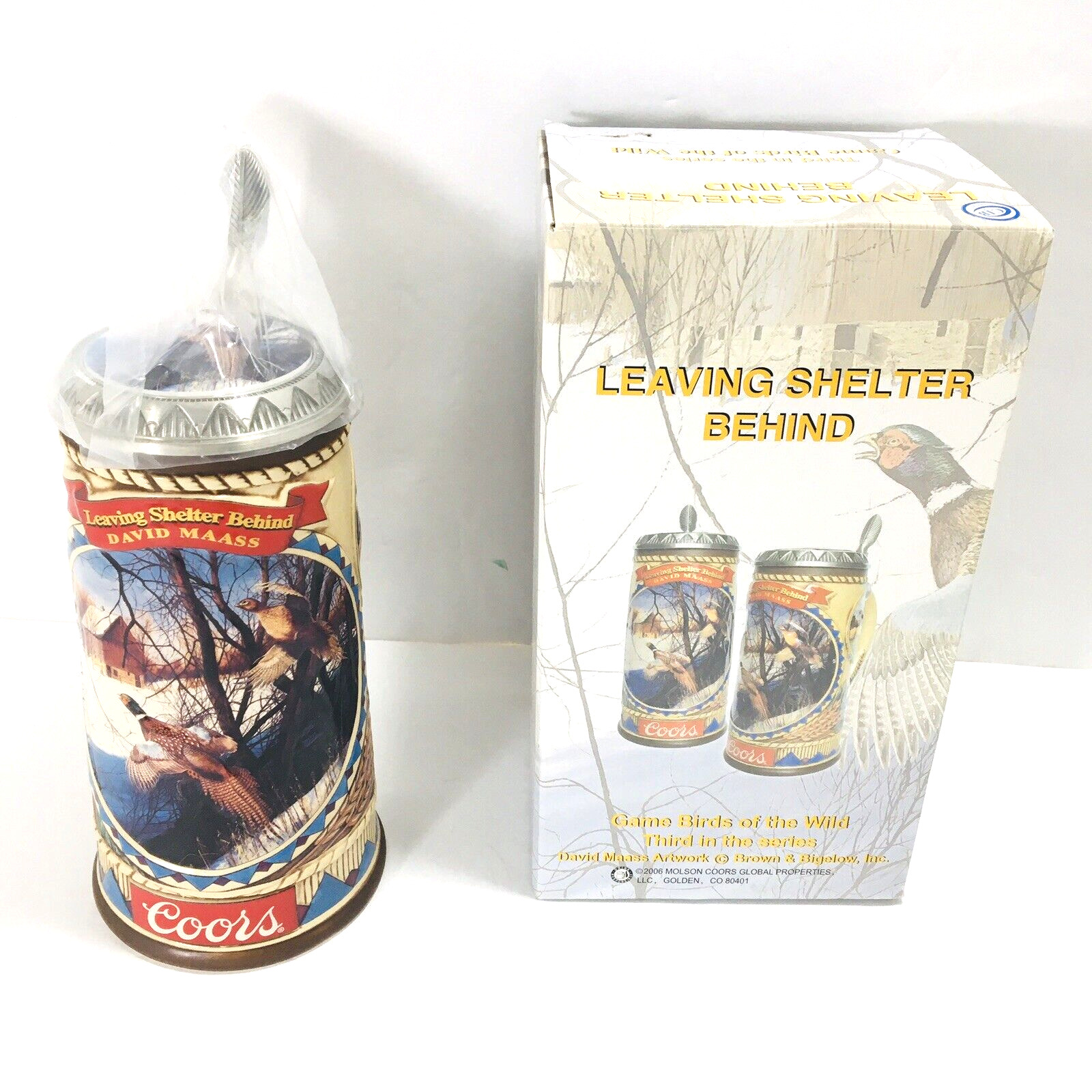 COORS Beer Stein Game Birds of the Wild Leaving Shelter Behind NEW