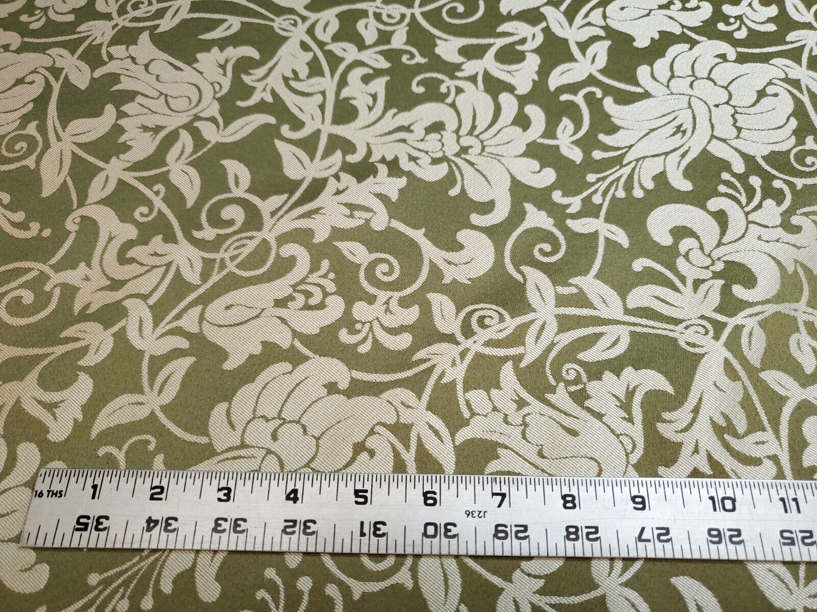 Regal Minuet scroll jacquard upholstery fabric color willow
