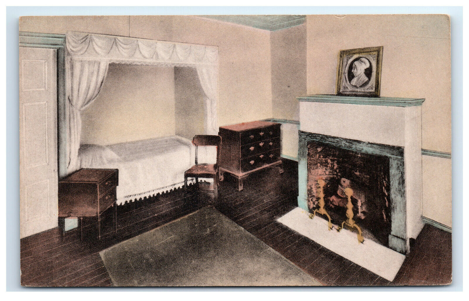 Postcard Monticello - President Madison\'s Room, Charlottesville, VA colored C14