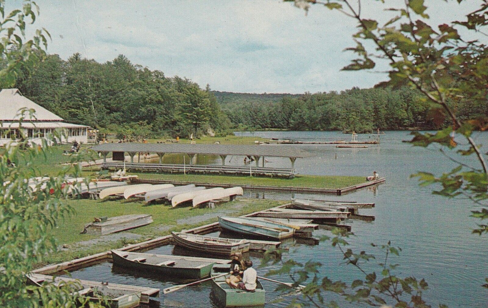 Vintage Lake Mokoma Laporte Pennsylvania Chrome Postcard Posted 1970 T295