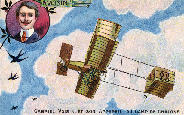Gabriel Voisin - French Aviation Pioneer 1909 Old Illustration Photo