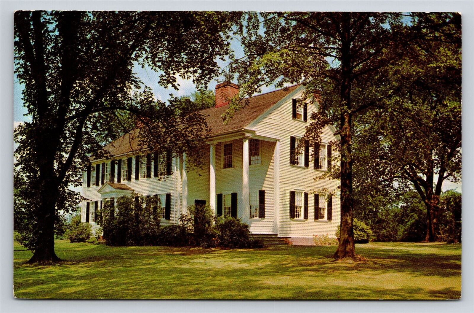Oliver Ellsworth Homestead Windsor Connecticut CT Vintage Postcard Elmwood Home