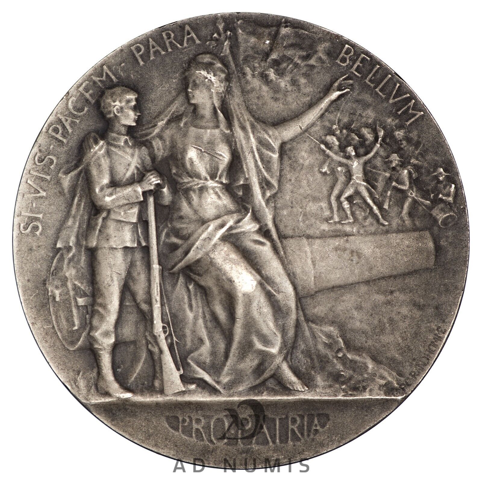 France Medal Prix of / The Minister La Guerre Strength Courage Silver 1er Title