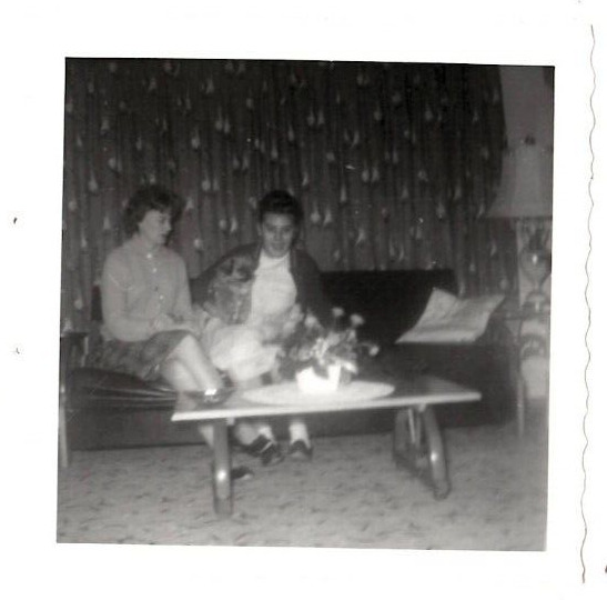 Photo 1965  Mom Fifi Mel taken in living room 317 McFarland Cheyenne WY