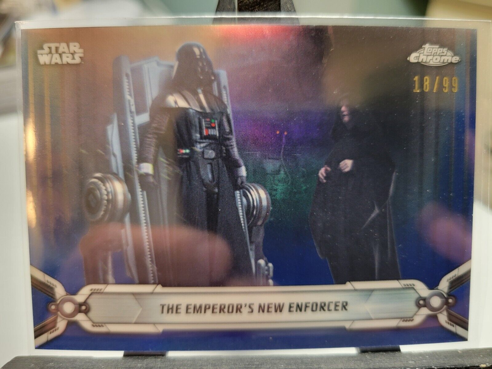 The Emperor\'s New Enforcer Blue 18/99 2019 Topps Chrome Star Wars Legacy