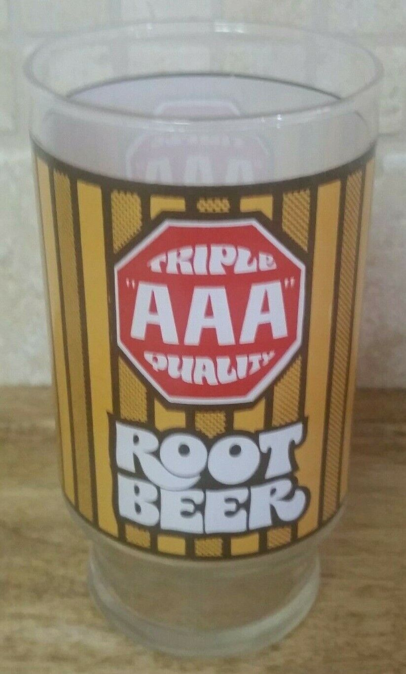 One (1) 1960s TRIPLE AAA Root Beer Glass ~ OK City, Oklahoma
