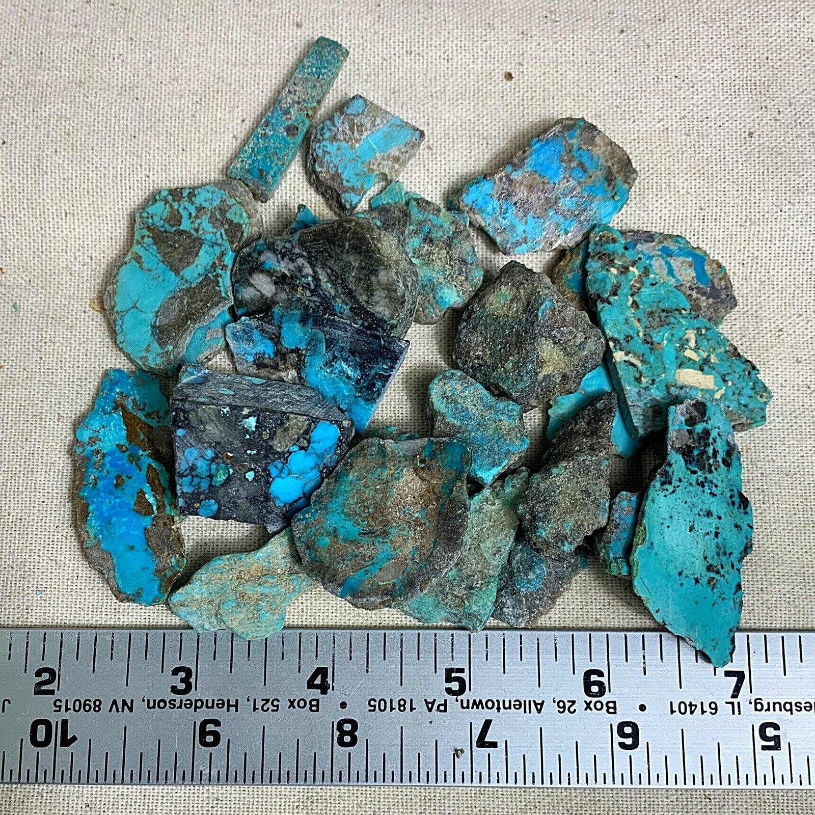Old Stock Morenci Turquoise Rough Stone Nugget Slab Gem 765 Ct Lot 18-16