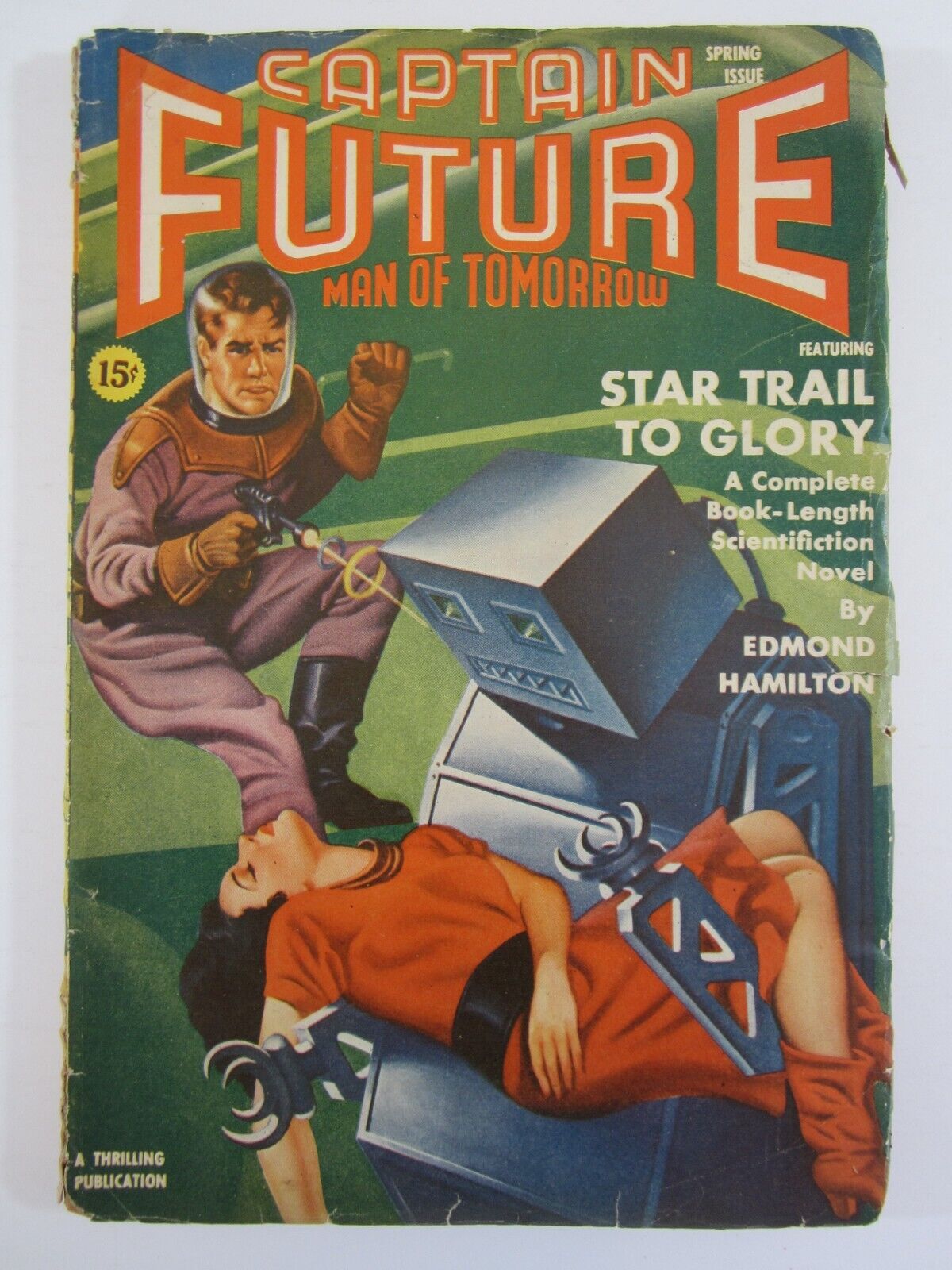 CAPTAIN FUTURE Vol. 2 #3, Spring 1941 VG+  Great Bergey Cover Art