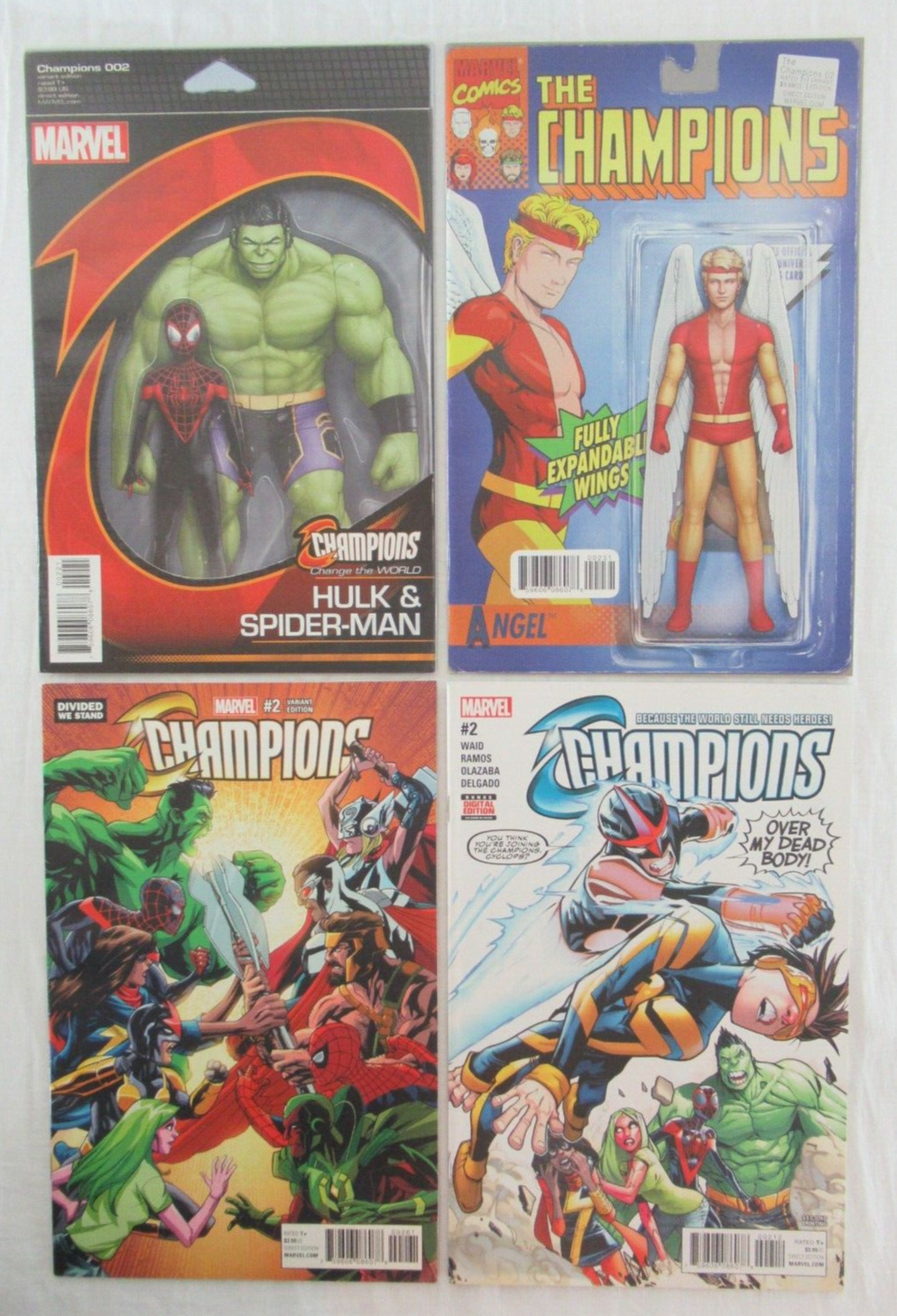 Champions #2 Variant Cover Set of 4 Marvel Comics 2016 Miles Morales Kamala Khan