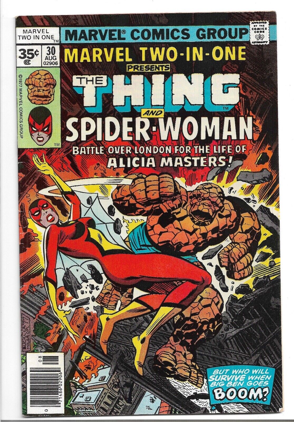 Marvel Two-In-One #30, FN- 5.5, 35 Cent Price Variant; 2nd Full Spider-Woman