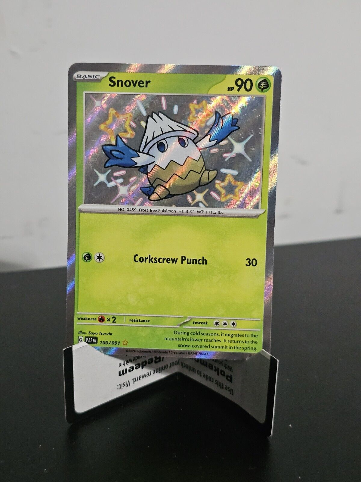 100/091 Snover - Paldean Fates - Shiny Rare - Pokemon Card TCG