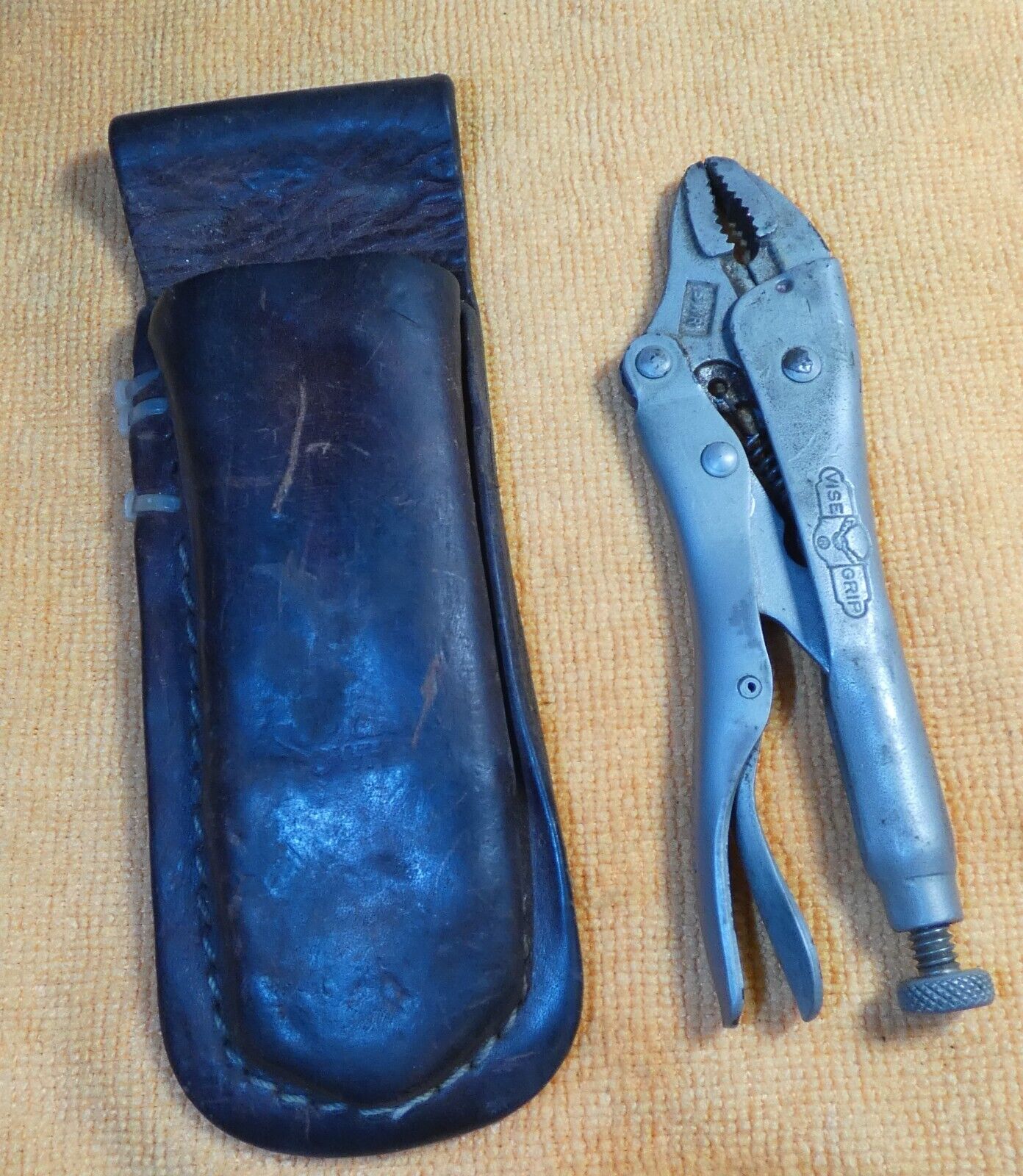 Vintage Petersen Dewitt USA Vise Grip 5WR Locking Pliers with Leather Sheath