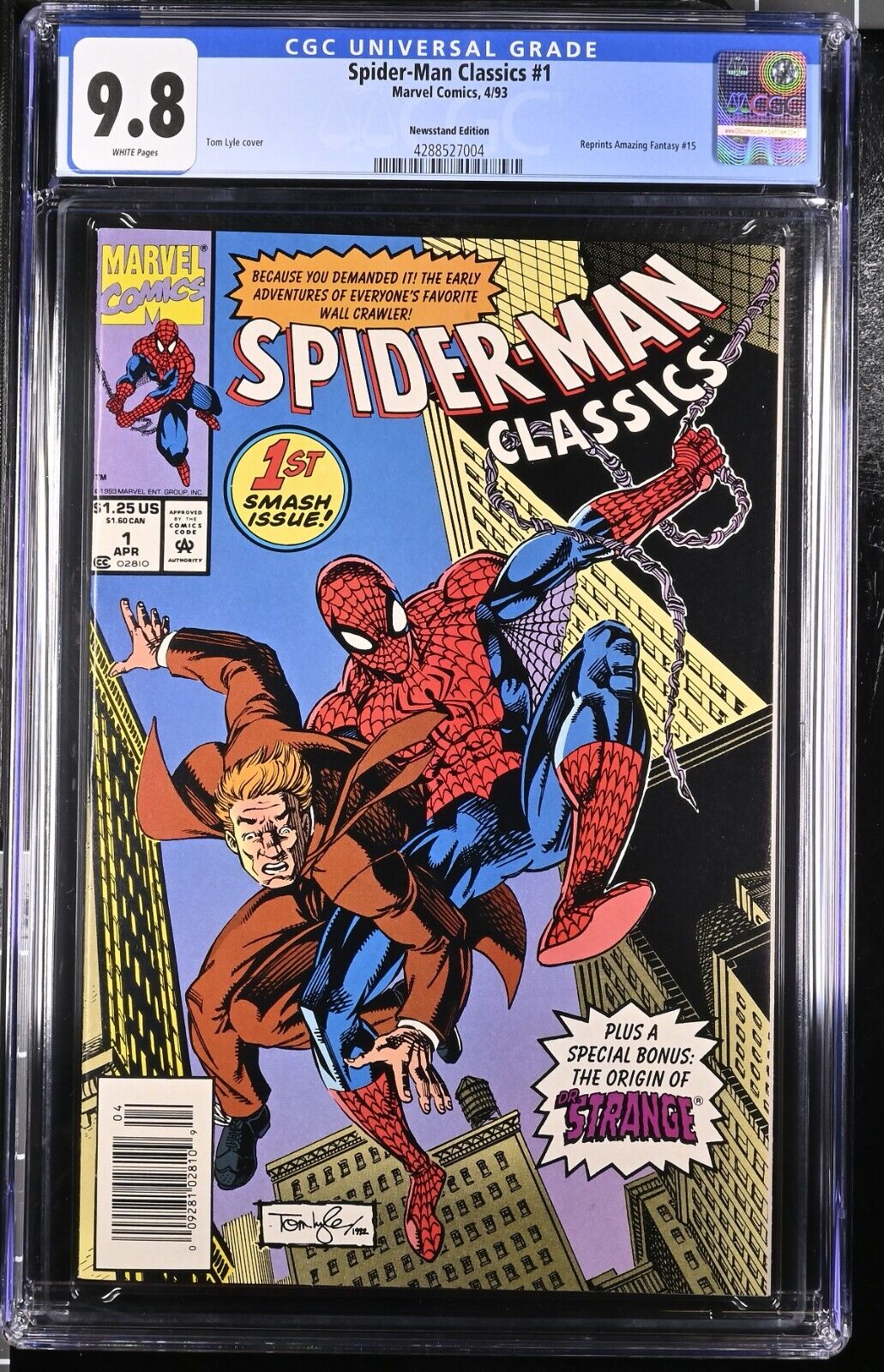 Spider-Man Classics #1 Newsstand CGC 9.8 NM/M AF15 Homage Tom Lyle 1993 RARE