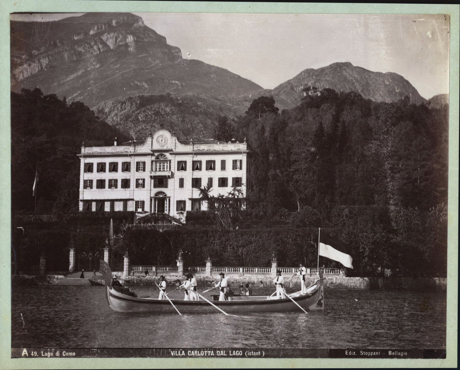 Italy, Lake Como, Villa Carlotta, ca.1880, vintage print vintage print vintage print, light