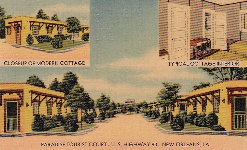 Postcard Paradise Tourist Court New Orleans LA Louisiana
