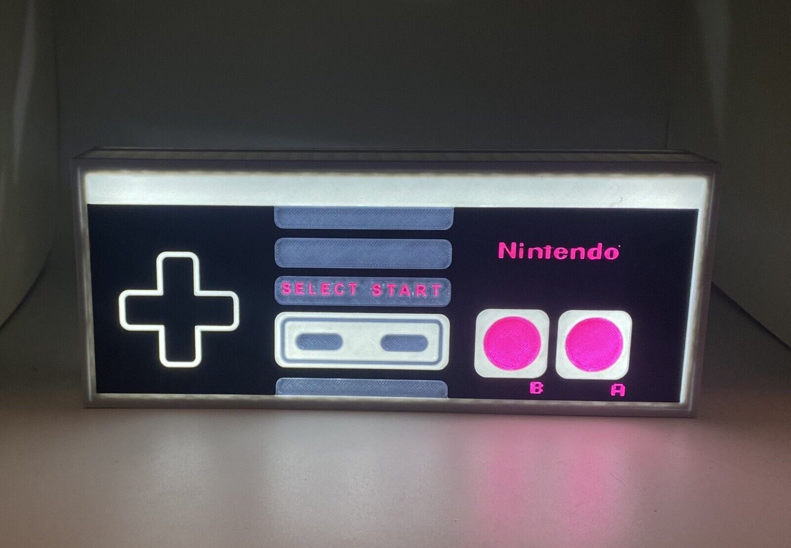 Light Up NES Controller Decoration Sign Extra Large XL 9” Wide Nintendo