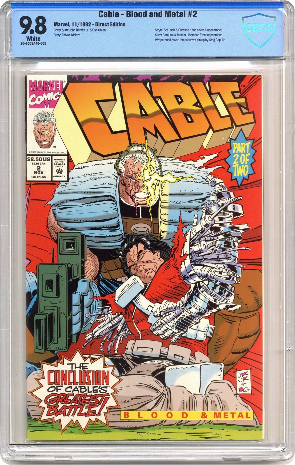 Cable Blood and Metal #2 CBCS 9.8 1992 20-30D3A46-005