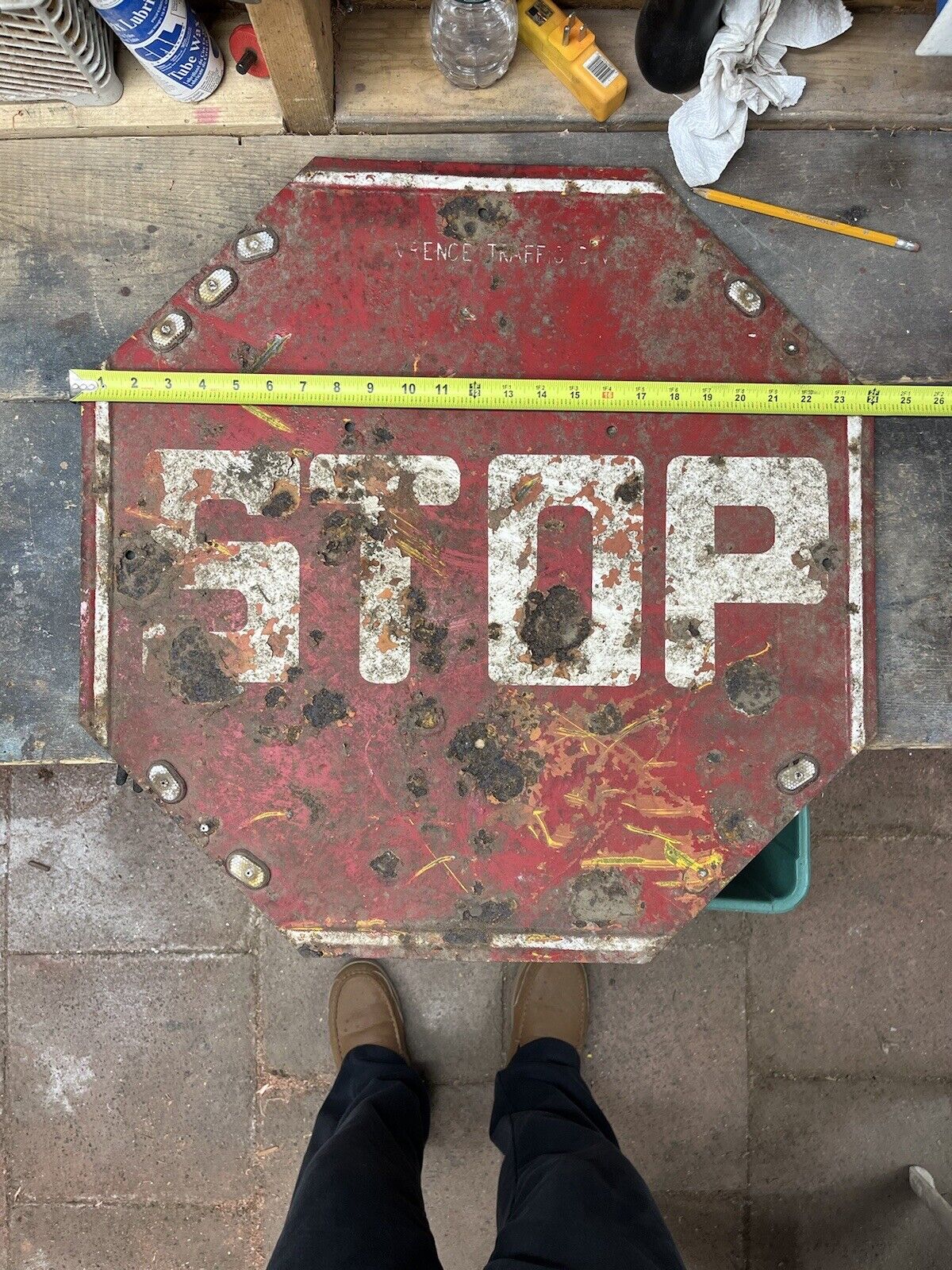 Vintage 24 inch stop sign