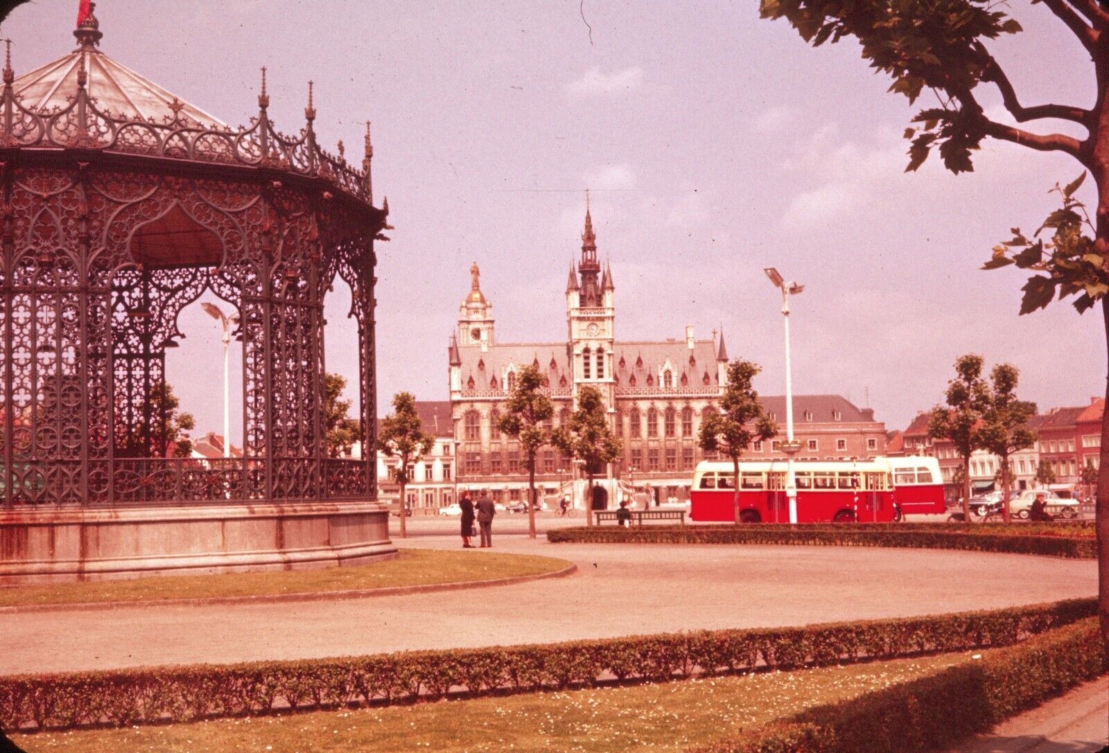1958 City Town Hall Sint Niklaas Belgium Europe Vintage 35mm Slide