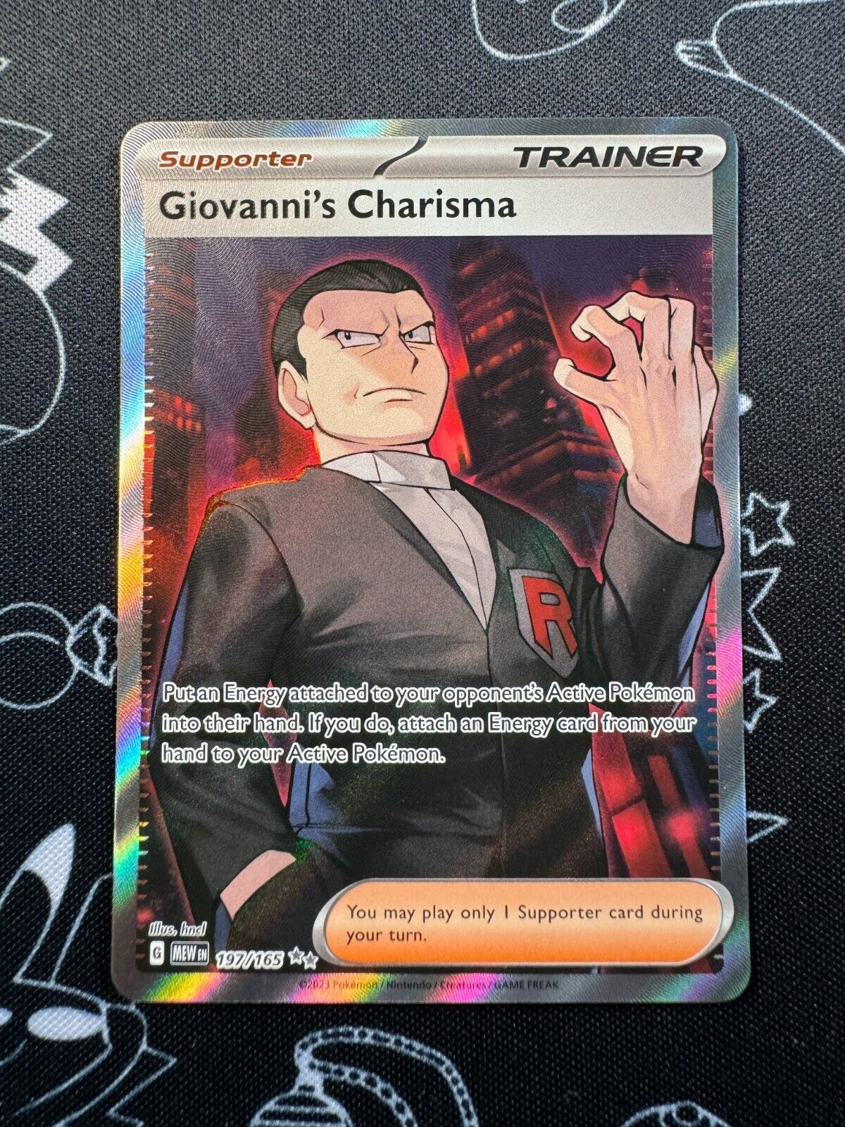 Pokemon TCG Giovanni's Charisma 197/165 Scarlet & Violet 151 Ultra Rare English